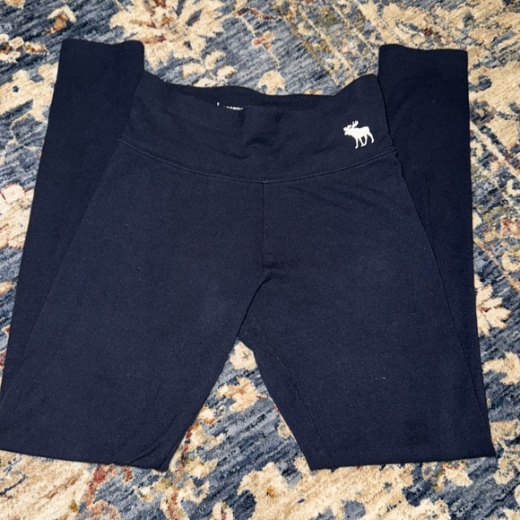 Abercrombie kids Abercrombie & fitch navy blue girls/youth/kids leggings 9/10 - Picture 9 of 15